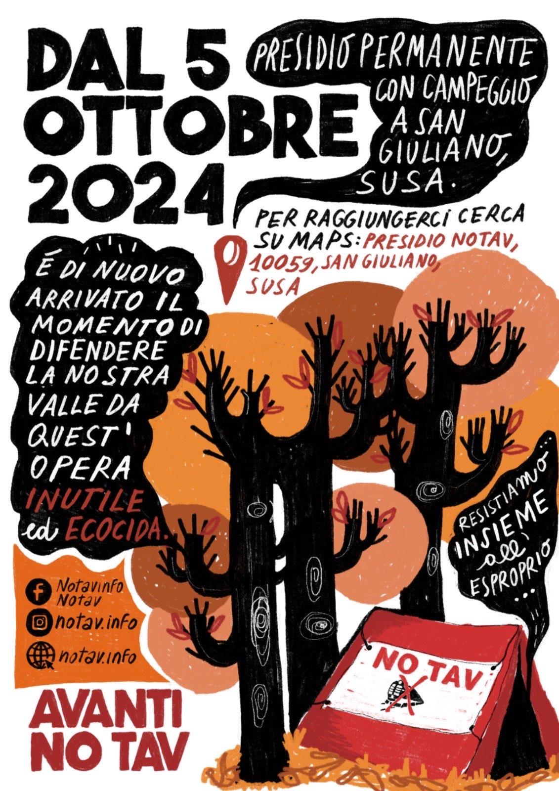 Du 5 octobre jusqu&rsquo;à la fin des opérations : Présence permanente à San Giuliano en Italie.