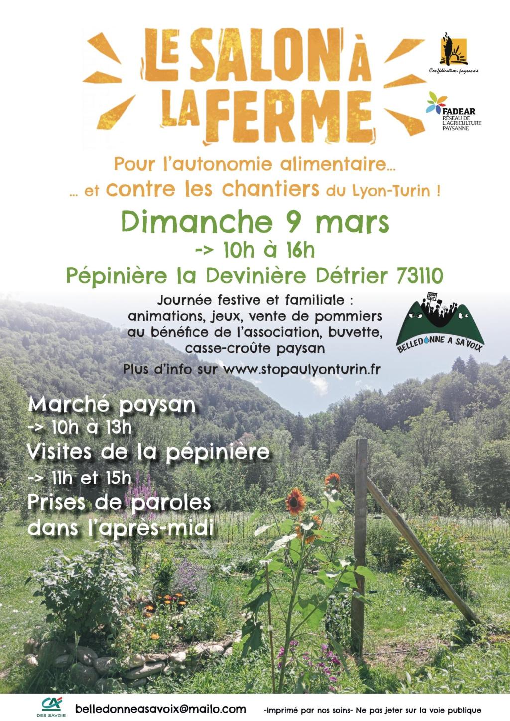 9 Mars : Salon à la ferme&nbsp;(Detrier)
