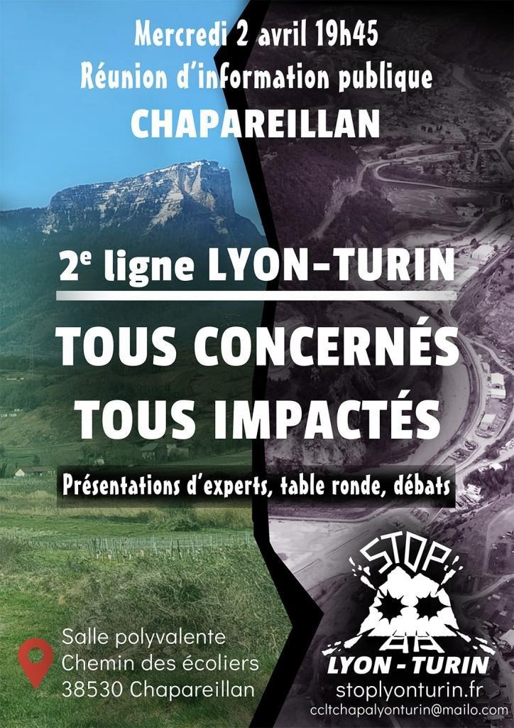 2 Avril : Réunion publique à Chapareillan – 19h45 Salle&nbsp;polyvalente