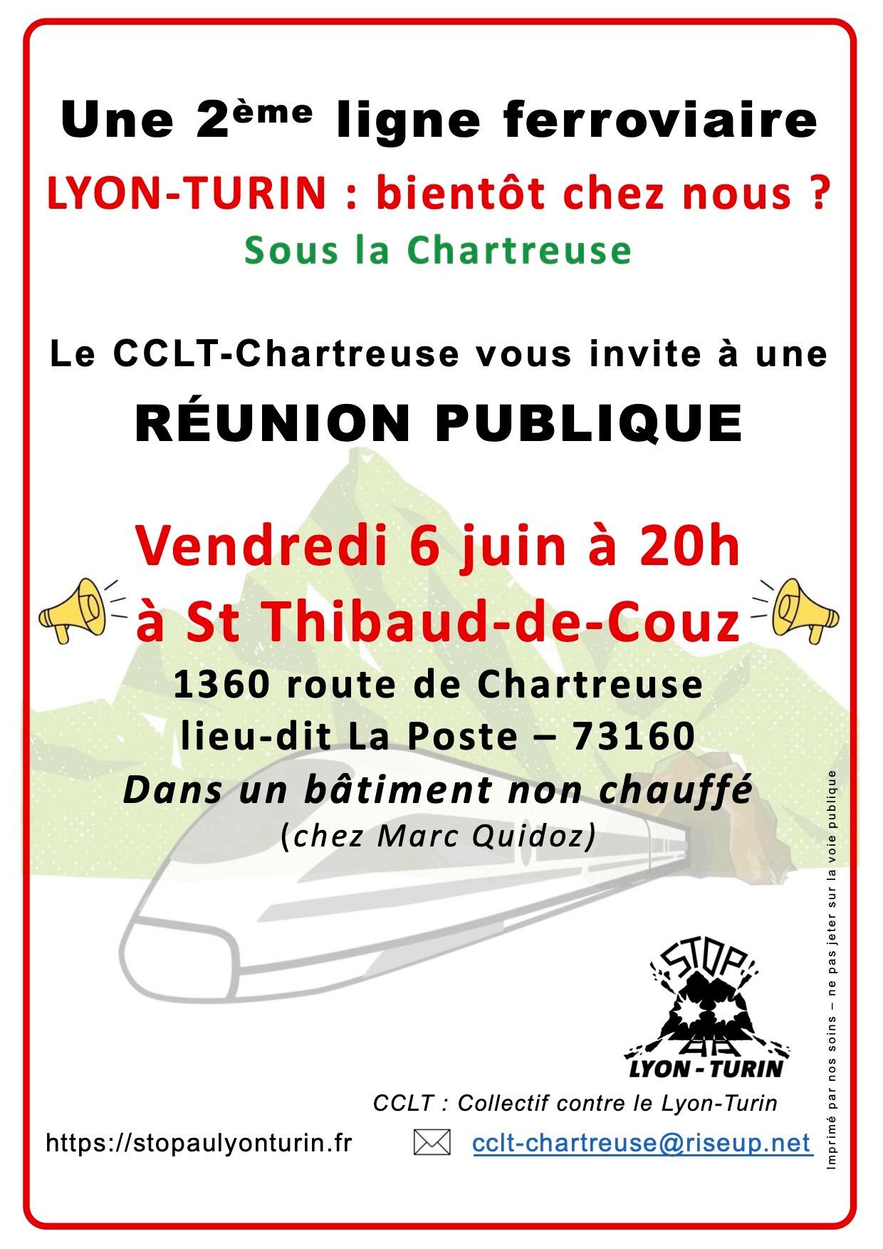 6 juin : Réunion publique à St Thibaud-de-Couz