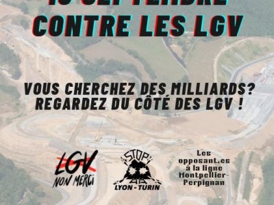 Appel des opposant.es aux LGV a rejoindre le mouvement du 10&nbsp;Septembre