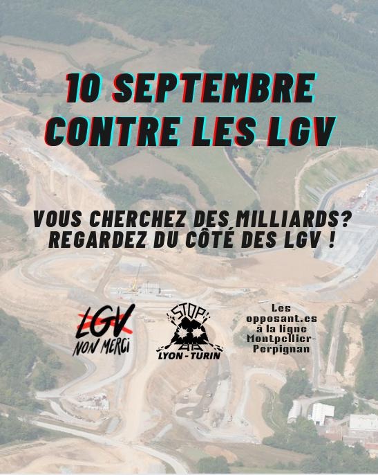 Appel des opposant.es aux LGV a rejoindre le mouvement du 10 Septembre