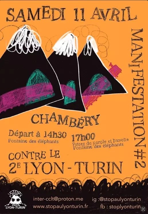 Chambéry : Manifestation internationale contre le 2e Lyon&nbsp;Turin