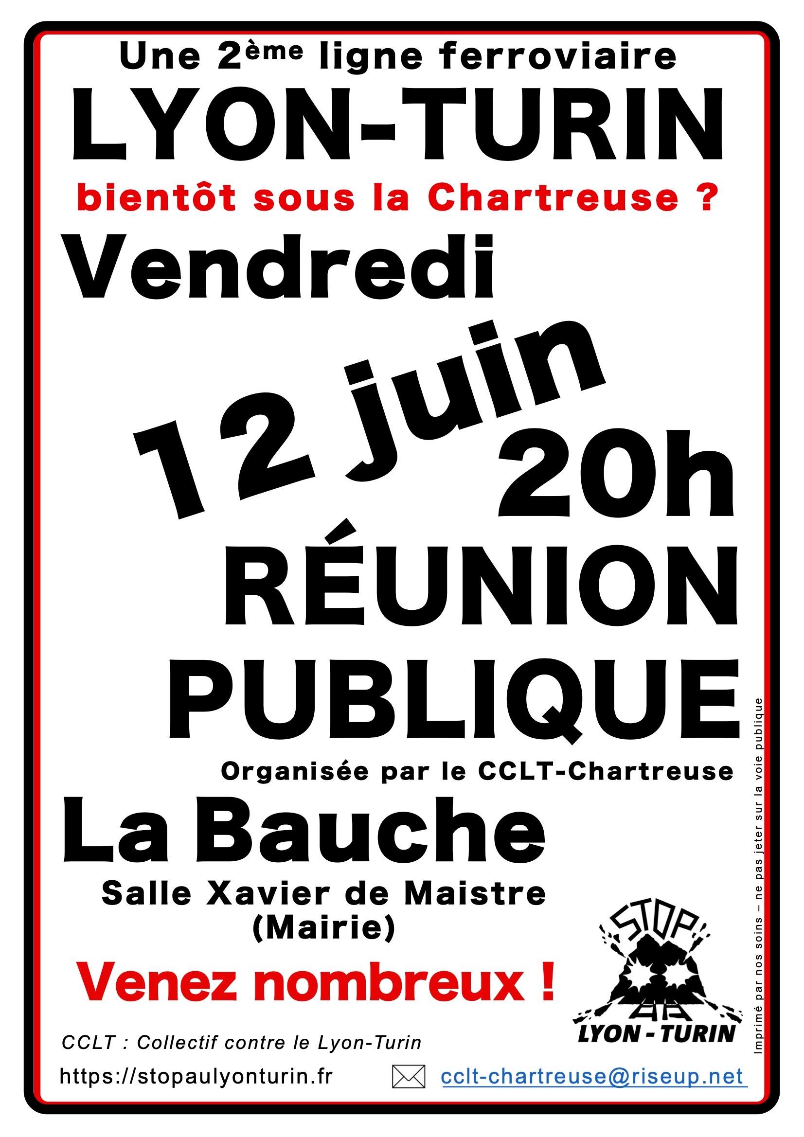 Réunion publique La bauche 12 juin
